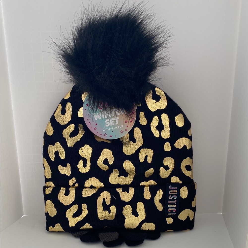 Justice Black and Gold Trendy Hat